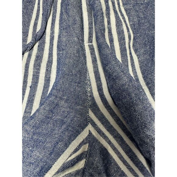 Old Navy Women’s Linen Blend Blue/White Striped Wide Leg" Pants Size XL - Picture 12 of 15